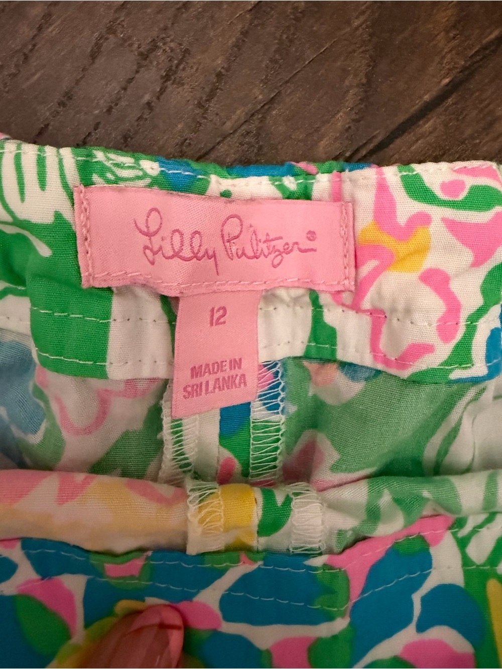 Lilly Pulitzer Girls Floral Callahan Shorts Size 12 Adjustable Waist - Picture 2 of 5